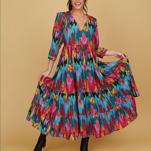 Crosby by Mollie Burch Banks Dress in Electric Ikat, size Med